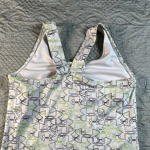 Under Armour White and Green Leather Jacket - Picture 4 of 11